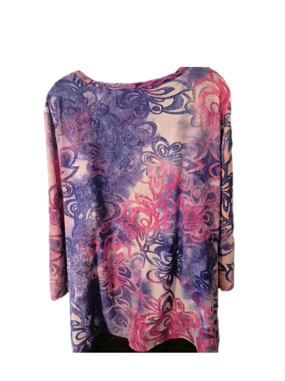 Ruby Rd. Pink & Purple Floral Tie-Front Tunic - Picture 10 of 10